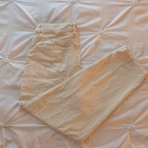 High waisted beige jeans